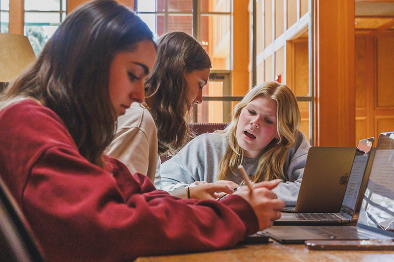 Students studying in study hall